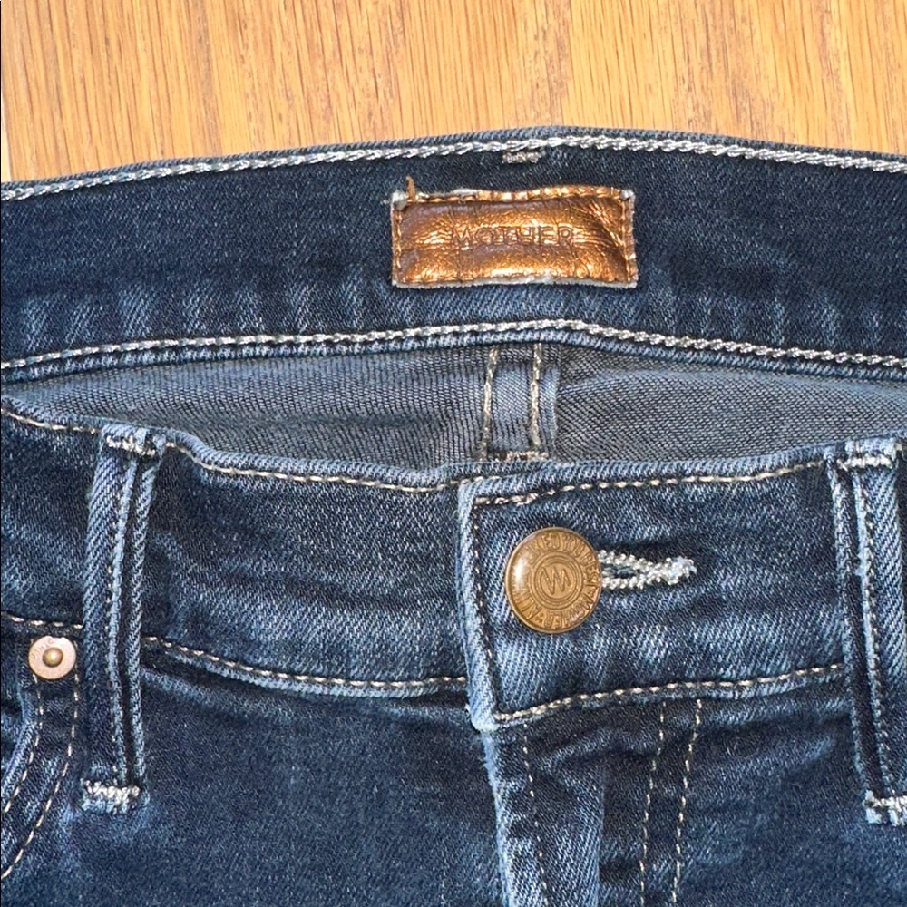 MOTHER Dark Indigo Straight Leg Jeans - Picture 4 of 6